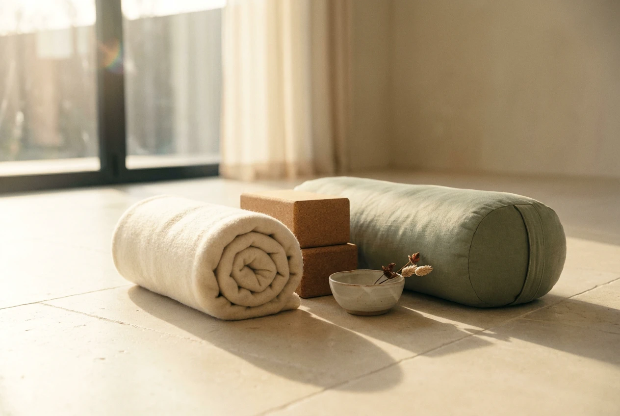 Yoga props still life